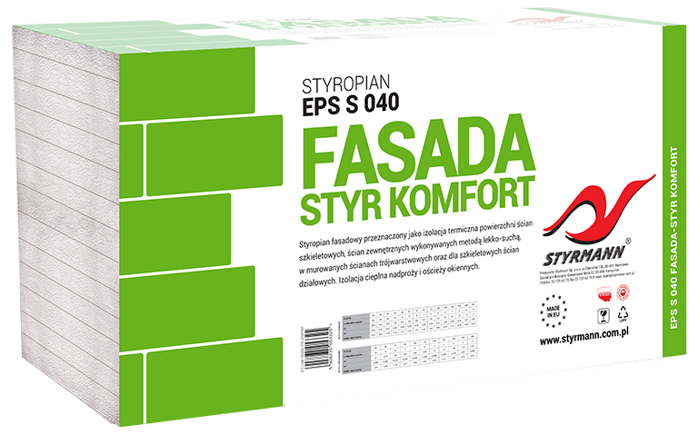 Płyty styropianowe EPS S 040 FASADA-STYR KOMFORT