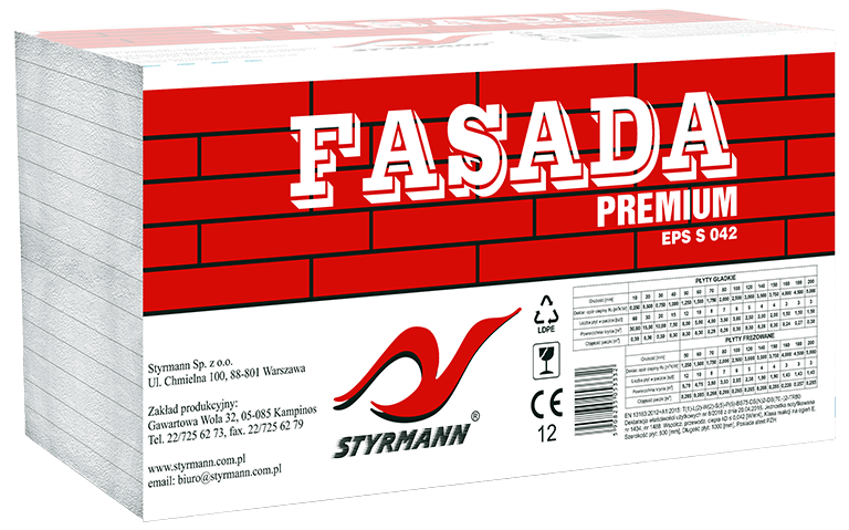 Płyty styropianowe EPS S 042 FASADA-STYR PREMIUM