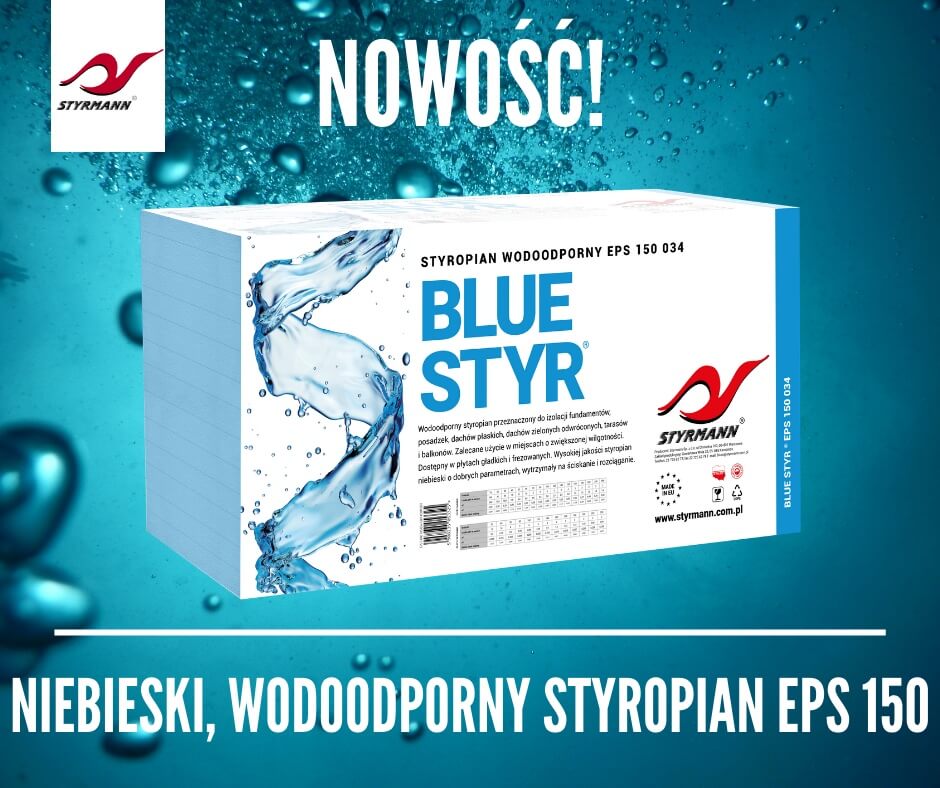 Styropian wodoodporny  Blue-Styr EPS 150  